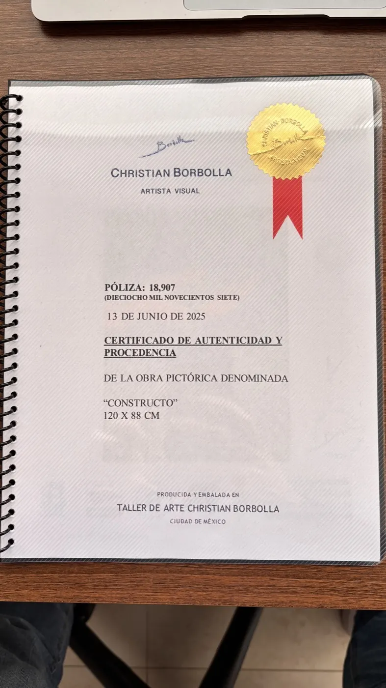 Certificado de autenticidad y procedencia